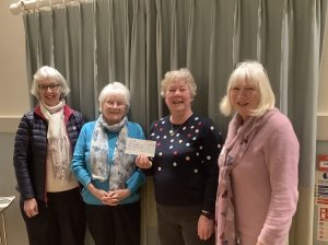 Cheque presented at January 2023 Members' Monthly Meeting to the Bembridge Friendship Circle for the Bembridge Community Bus Charity